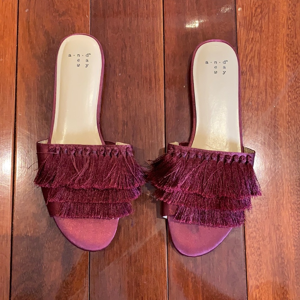 Burgundy sandals